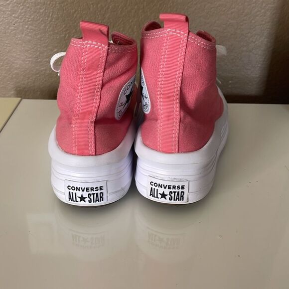 Pink Chuck Taylor All Star Move Platform Canvas big kids size 4.5 - Picture 4 of 6